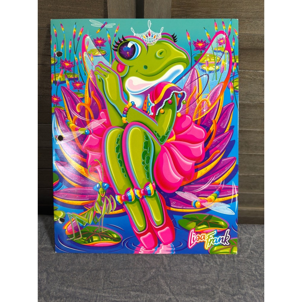 Lisa Frank Folder Frog Princess Trends Ballerina 2-Pocket 3-Hole Punched Multi